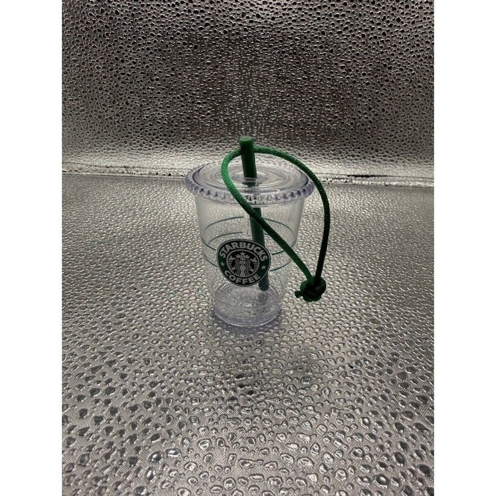 Starbucks Mini Tumbler Ornament Keychain Green Strap Travel Coffee Cup